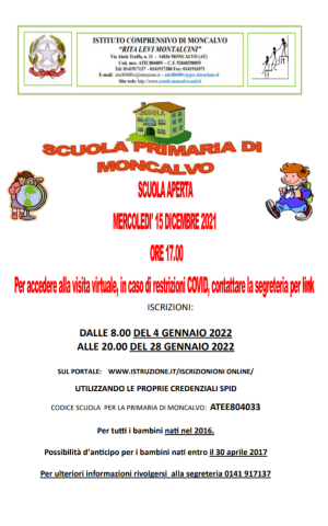 Moncalvo | Open school della scuola primaria