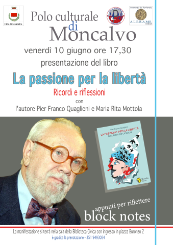 Moncalvo | Presentazione libro "La passione per la libertà"
